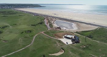 Northam Burrows Panorama from Drone