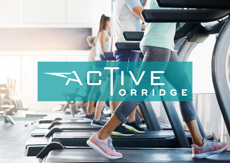 Active Torridge Logo Gym and People on Treadmills