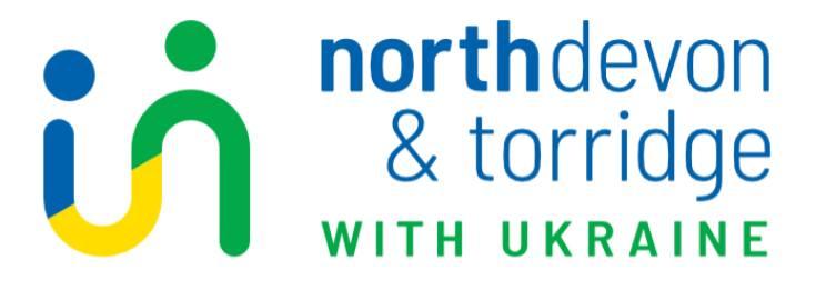 The Pickwell Foundation logo with the text North Devon and Torridge with Ukraine