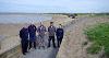 Picture L-R AONB officers Dave Edgcombe, Joe Newberry, TDC Rangers Mike Day, Adam Andrews and AONB officer Laura Carolan