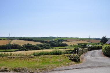 LCT 3A View south-west from Newton Tracey across a patchwork of large scale mixed arable and pastoral fields.