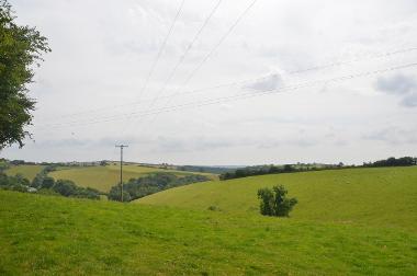 LCT 3D Sloping pasture fields north-west of Lambscombe.