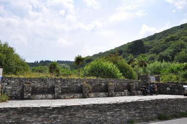 LCT 4C View south from Lee Bay to the wooded valley sides of Borough Valley combe. Morte slate is a distinctive building material in this area.