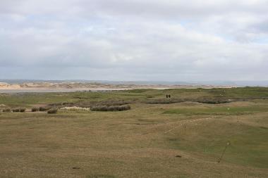 LCT 4F View east across the golf course at Northam Burrows, with the Taw-Torridge estuary beyond. 