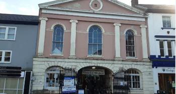 The front of Torrington Pannier Market at Market House Torrington 