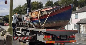 New Road Boat on Lorry