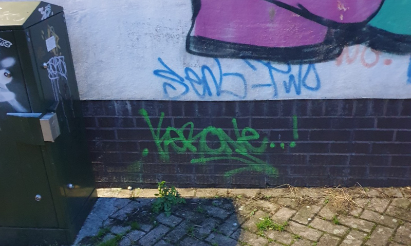 Illegal graffiti in Bideford