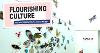 Poster for Flourishing Culture with the background being butterflies and colourful bugs