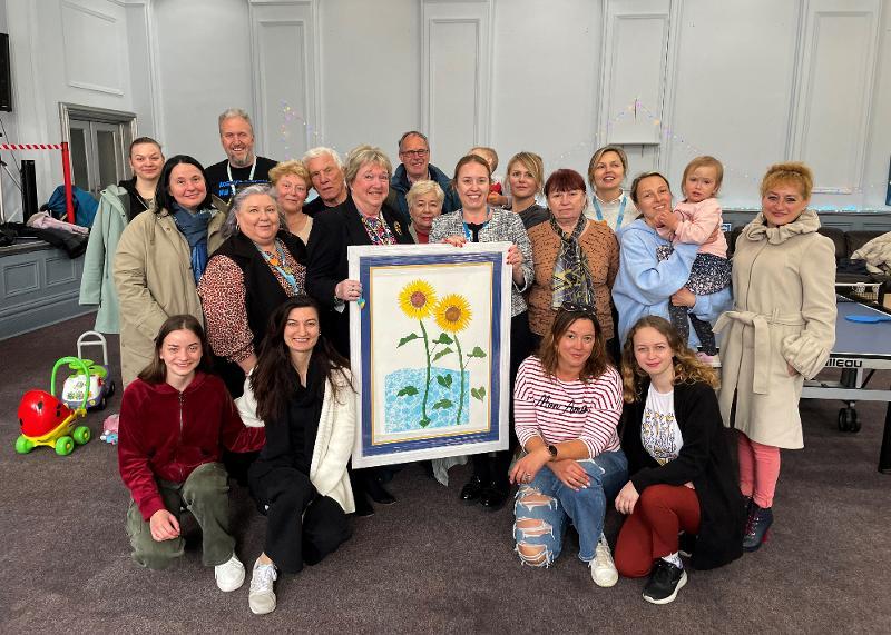 Photo of people at the Ukrainian Hub