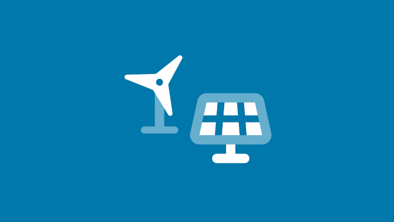 Wind Turbine and Solar Panel icon