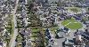 Drone shot of a housing estate 
