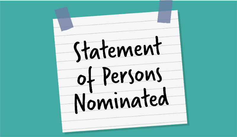 Statement of persons