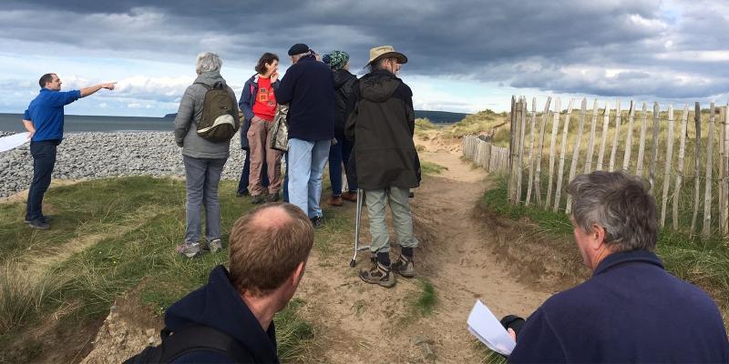 Photo of people exploring the Burrows