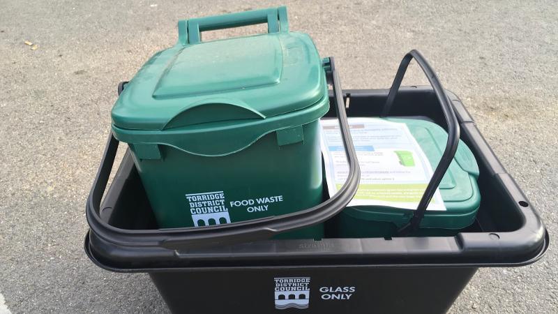 Photo of Recycling boxes and food caddy