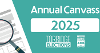 Graphic showing a magnifying glass and a teal background with the text 'Annual Canvass 2025 - Torridge Elections'