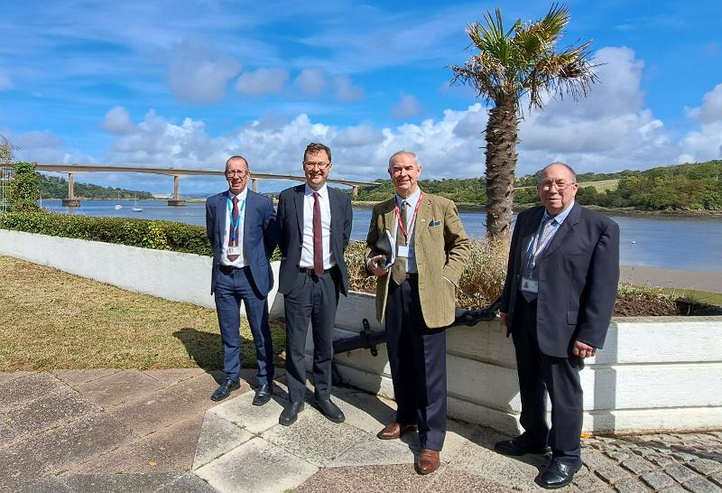 Photo of Steve Hearse, Minister Alex Norris, Sir Geoffrey Cox and Ken James, pictured left to right.