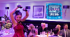 Picture of a woman dancing in front of people sat down, with the text Northern Devon Flourishing Culture Awards