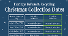 A table of the Christmas Collection dates for 2025