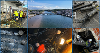 A montage of various pictures relating to works on the Quay