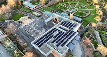 Birds eye view of North Devon Crematorium 